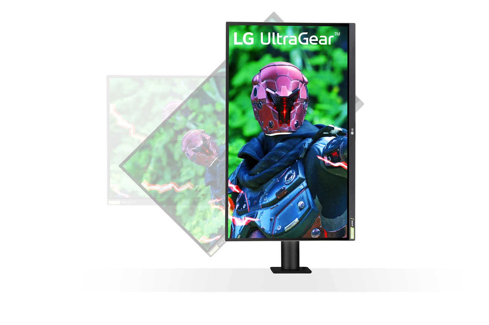 LG 27" UltraGear™ Nano IPS 1ms (GtG) Ergo Gaming Monitor, 27GN880-B