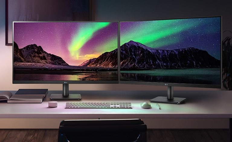 This display has slim bezel on three sides and optimized work environment