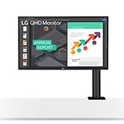 LG 27" QHD Ergo IPS Monitor with USB Type-C™, 27QN880-B