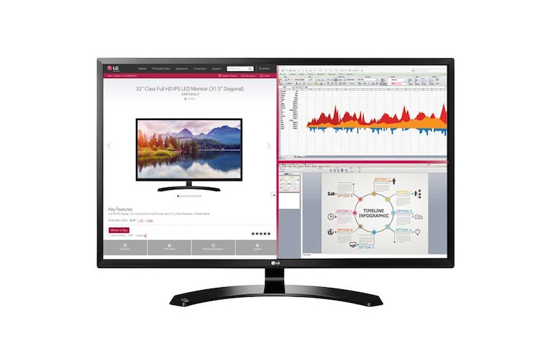 LG 32'' Class Full HD IPS LED Monitor (31.5'' Diagonal), 32MA70HY-P