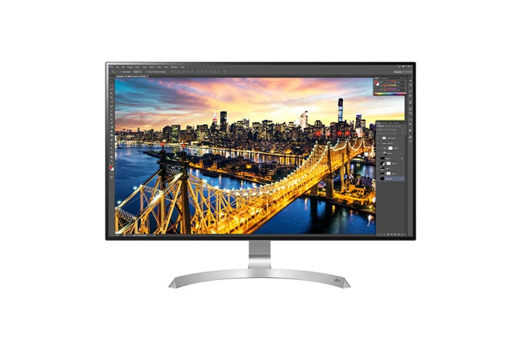 Front view of 31.5&#34; UHD 4K 4-Side Virtually Borderless Monitor 32UD89-W