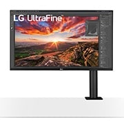 32UN880-B-Front View Monitor Arm On The Right