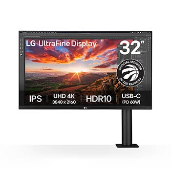 Front view of 31.5" UHD 4K Ergo IPS Monitor with USB-C 32UN880K-B