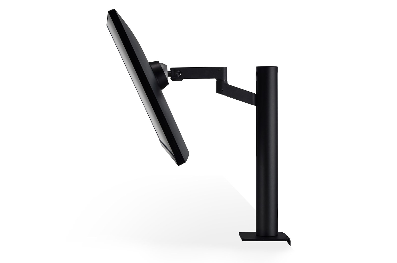 side view with monitor tilted downward