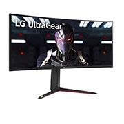 LG 34'' UltraGear Curved WQHD Nano IPS 1ms 144HZ HDR 400 Monitor with G-SYNC Compatibility, 34GP83A-B