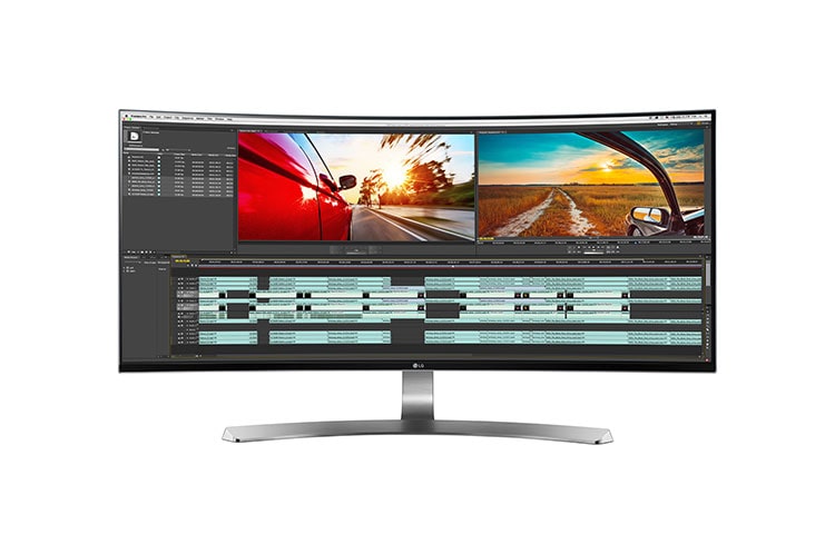 Front view of Professional Screen Real-Estate 21:9 Curved UltraWide™ QHD IPS Monitor 34UC98-W