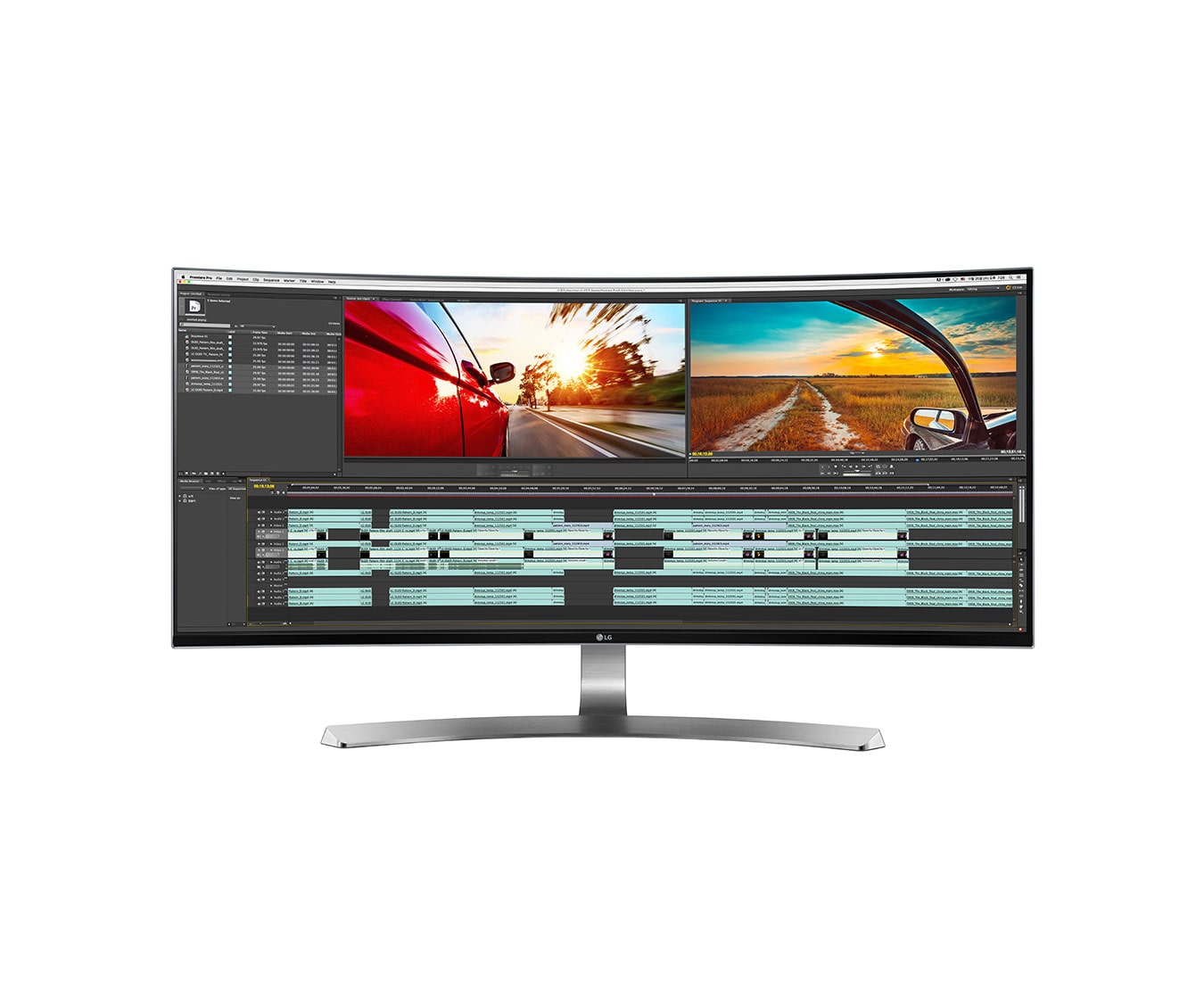 Front view of Professional Screen Real-Estate 21:9 Curved UltraWide™ QHD IPS Monitor 34UC98-W