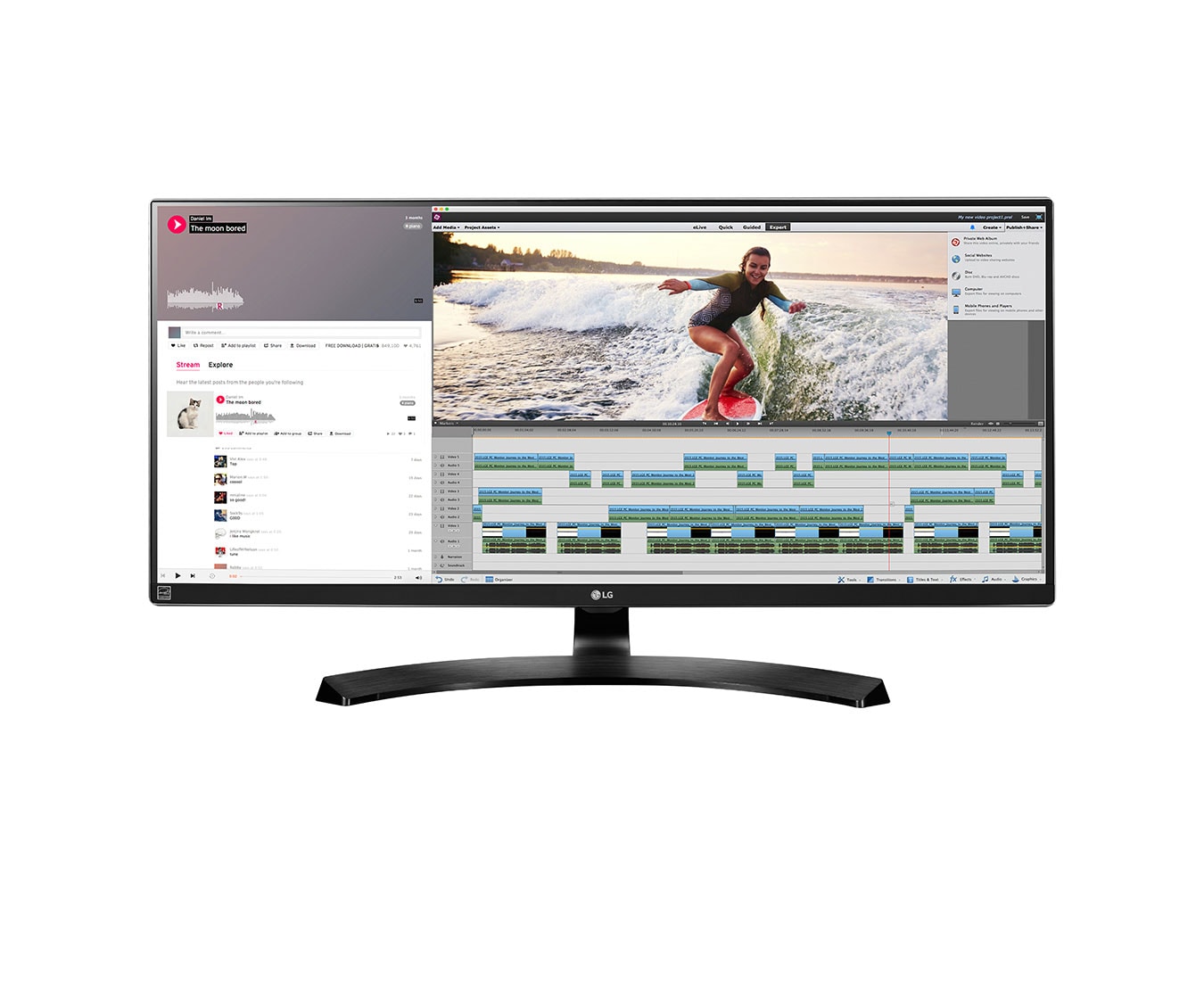 Front view of Professional Screen Real-Estate 21:9 UltraWide™ QHD IPS Monitor 34UM88-P