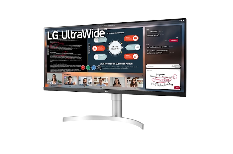 LG 34" UltraWide™ Full HD (2560x1080) HDR IPS Monitor, 34WN650-W