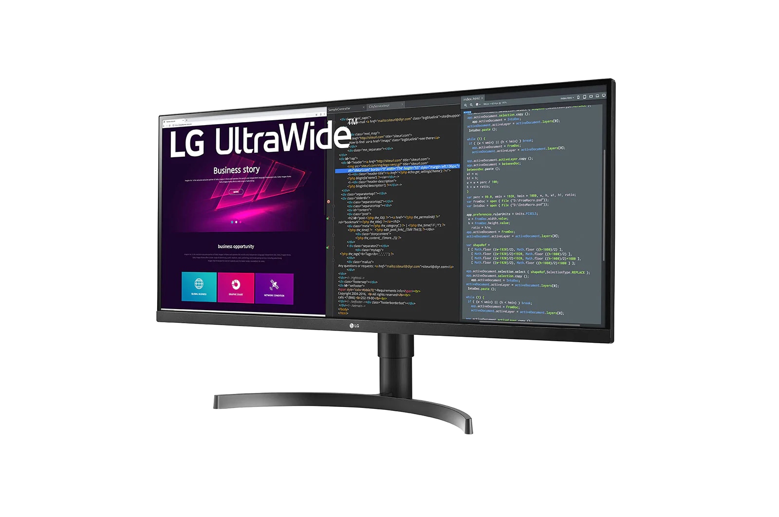 LG 34" UltraWide™ QHD (3440 x 1440) IPS Monitor, 34WN750-B