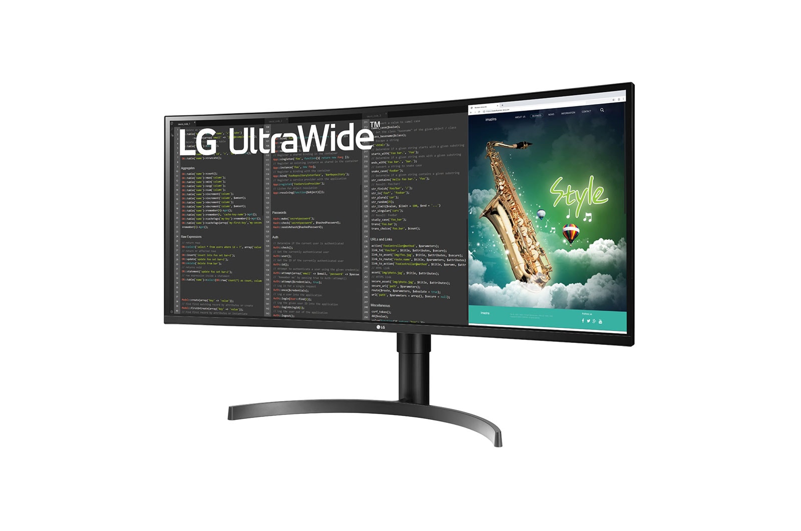 LG 35'' Curved UltraWide QHD HDR Monitor with FreeSync™, 35WN65C-B