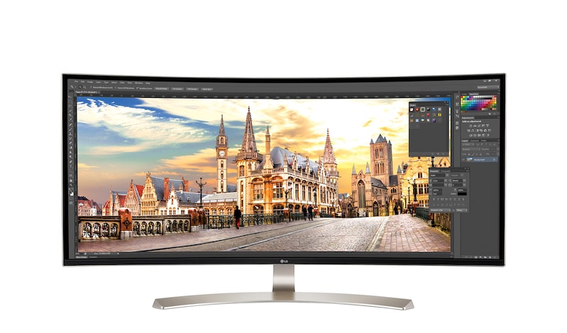 LG 38" Class 21:9 UltraWide® WQHD+ IPS Curved LED Monitor (37.5" Diagonal), 38UC99-W