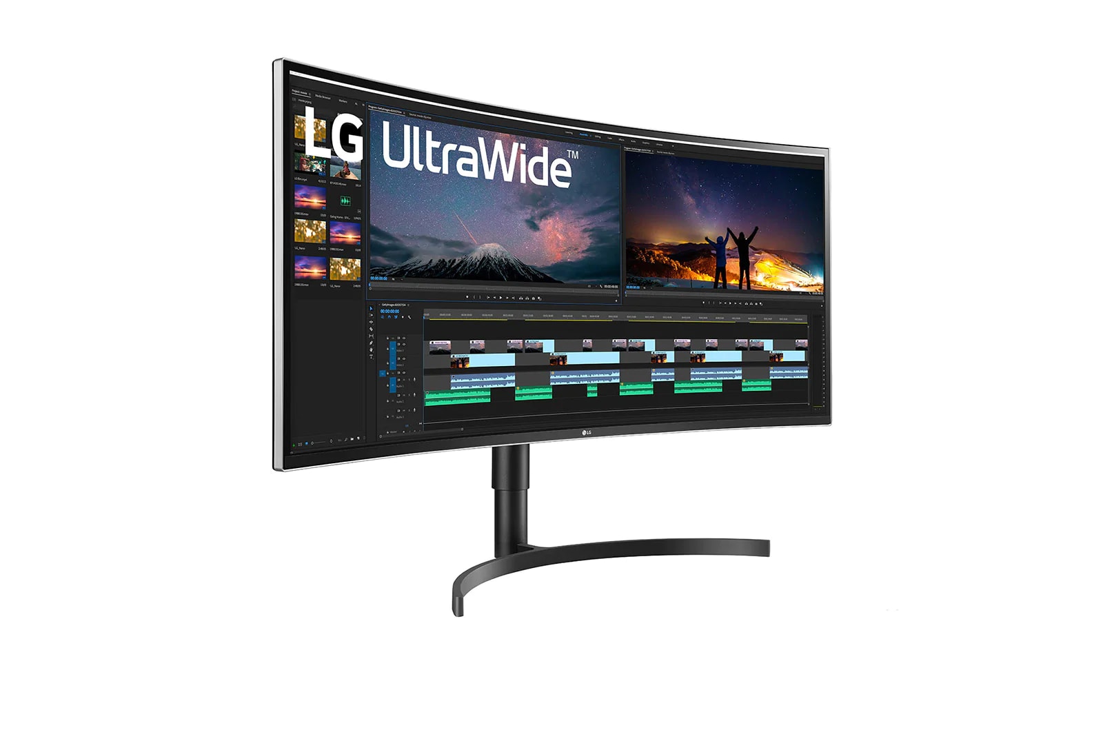 LG 38" UltraWide™ QHD+ (3840 x 1600) Curved HDR IPS Monitor, 38WN75C-B