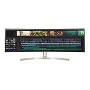 LG 49WL95C-W 49 Inch 32:9 UltraWide Dual QHD IPS Curved LED Monitor with HDR 10, 49WL95C-WY