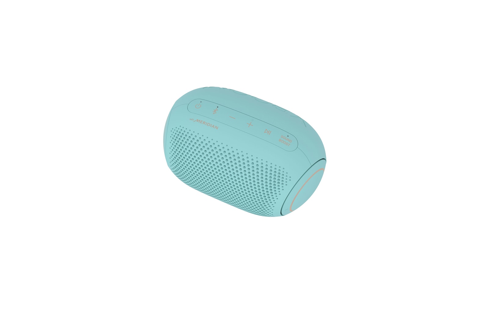 30 degrees to the right top-down view of LG XBOOM Go.