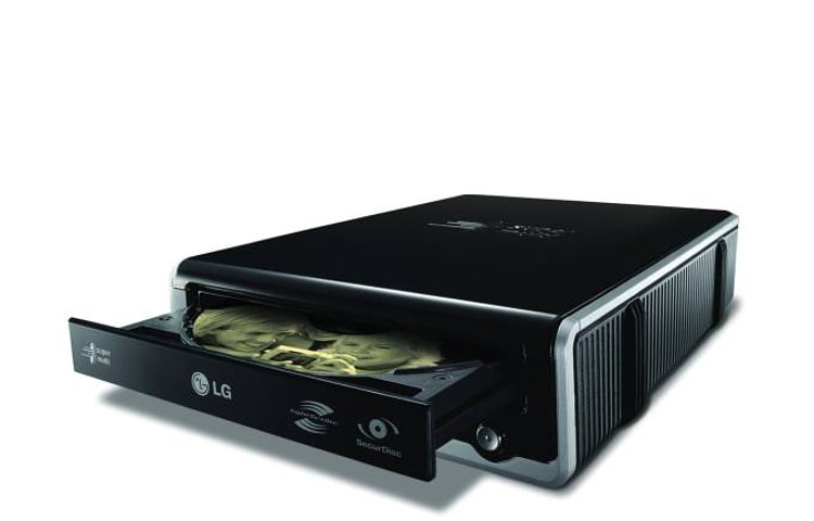 Front view of Super-Multi External 20x with SecurDisc™ and LightScribe GE20LU11