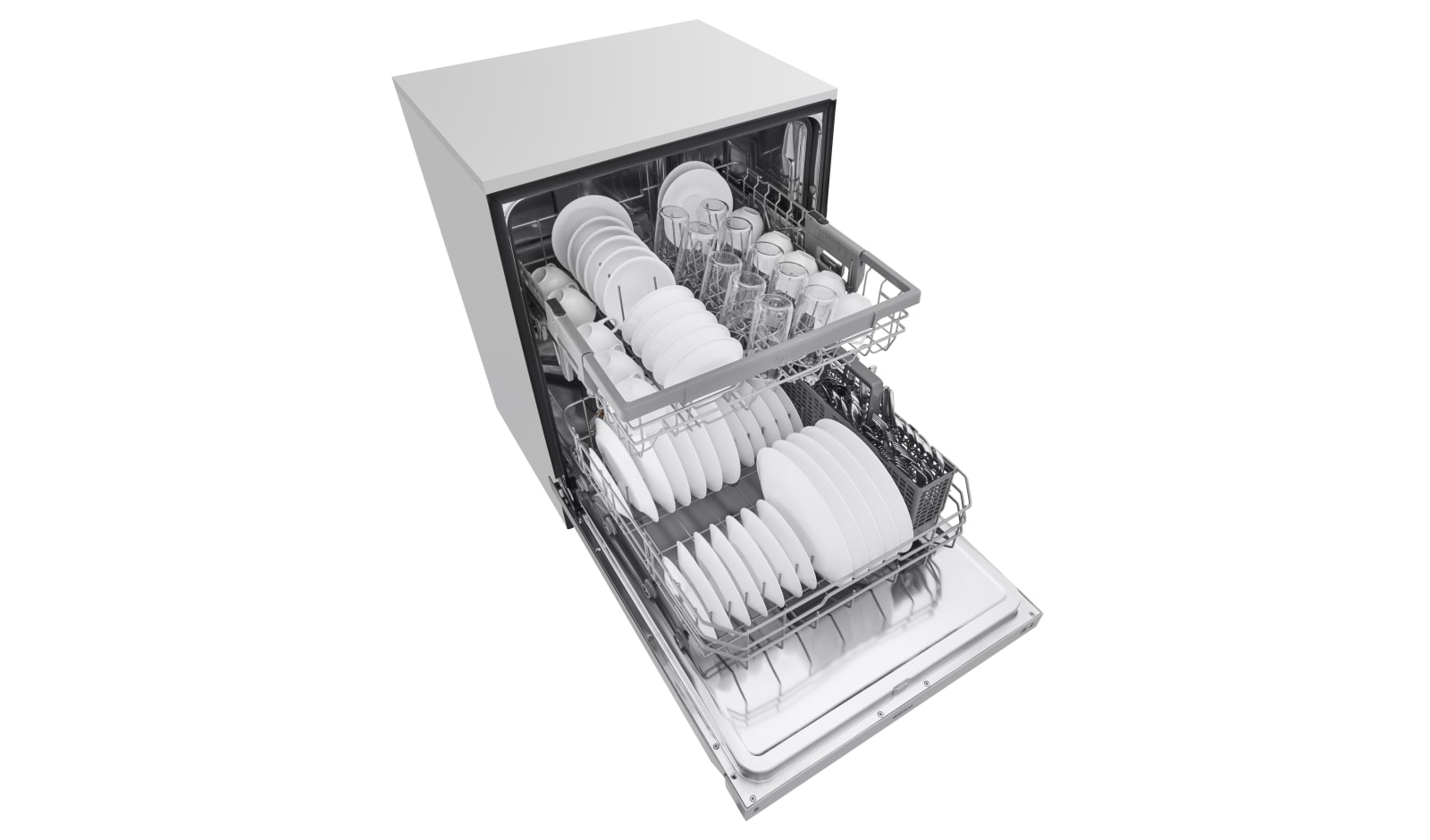 LG Front Control Dishwasher with QuadWash™ and EasyRack™ Plus, LDF5545ST