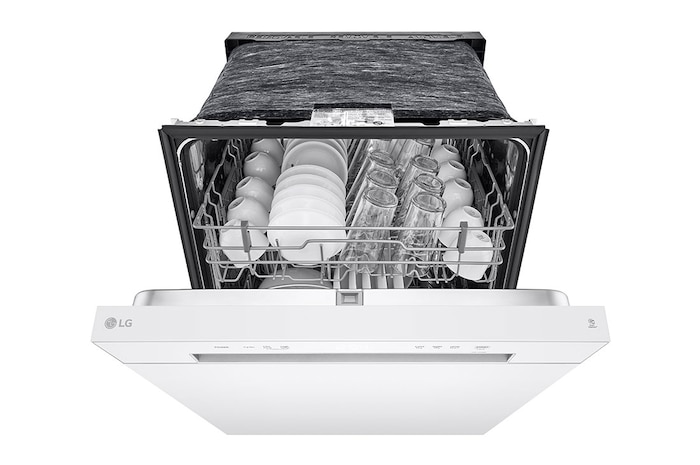LG 24" Stainless Tub & Dynamic Dry™ 52 dB, Front Control, White, LG Dishwasher, LDFC2423W