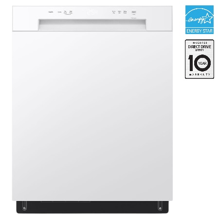 LG 24" Stainless Tub & Dynamic Dry 52 dB, Front Control, White, LG Dishwasher
