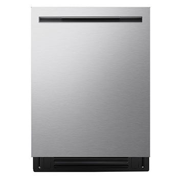 Front view of LG FlushFit™ Dishwasher | 44 dB, TrueSteam® 1-Hour Wash & Dry QuadWash® Pro Dynamic Heat Dry™ with AutoVentDry™ Top Control, Stainless LDNPH654S