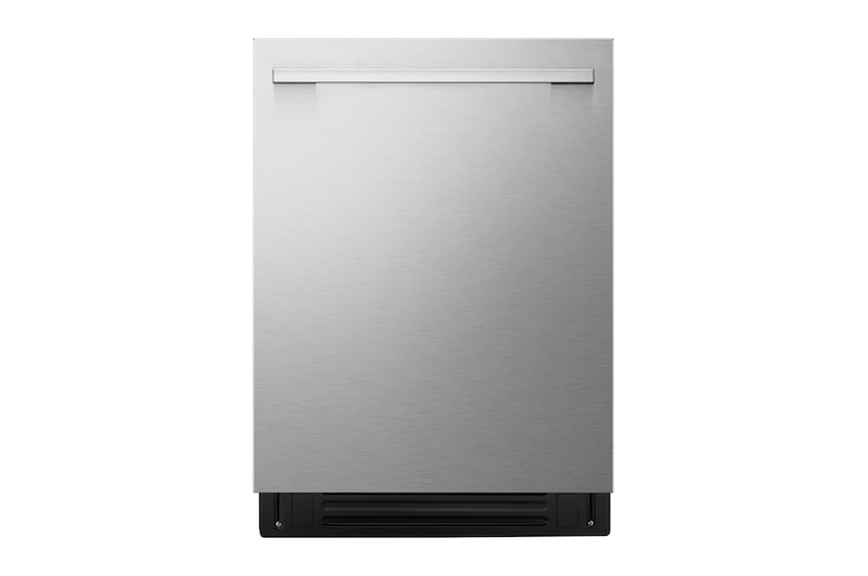 Front view of LG FlushFit™ Dishwasher | 39 dB, Blastzone™, 1-Hour Wash&Dry, TrueSteam®, Dynamic Heat Dry™ with AutoVentDry™  Top Control, Stainless LDNTH862S