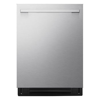 Front view of LG FlushFit™ Dishwasher | 39 dB, Blastzone™, 1-Hour Wash&Dry, TrueSteam®, Dynamic Heat Dry™ with AutoVentDry™  Top Control, Stainless LDNTH862S