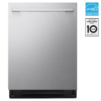 Front view of LG FlushFit™ Dishwasher | 46 dB, 1-Hour Wash&Dry, QuadWash® Pro, Dynamic Heat Dry™ with AutoVentDry™ Top Control, Stainless LDNTM545S