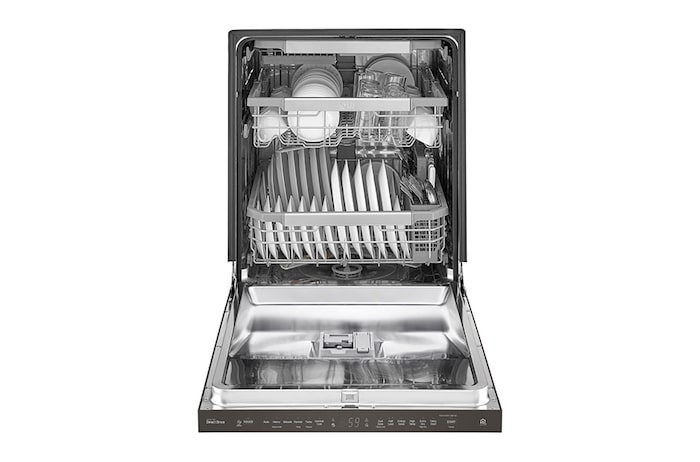 LG Top Control Dishwasher with QuadWash™ and Height Adjustable 3rd Rack, LDP6797BD