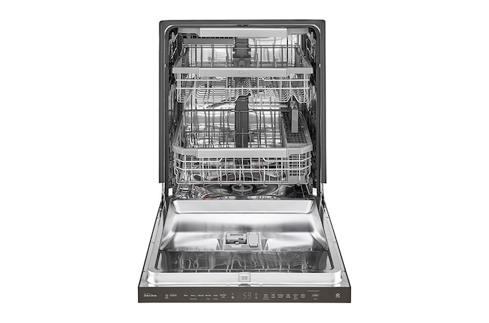 LG Top Control Dishwasher with QuadWash™ and Height Adjustable 3rd Rack, LDP6797BD