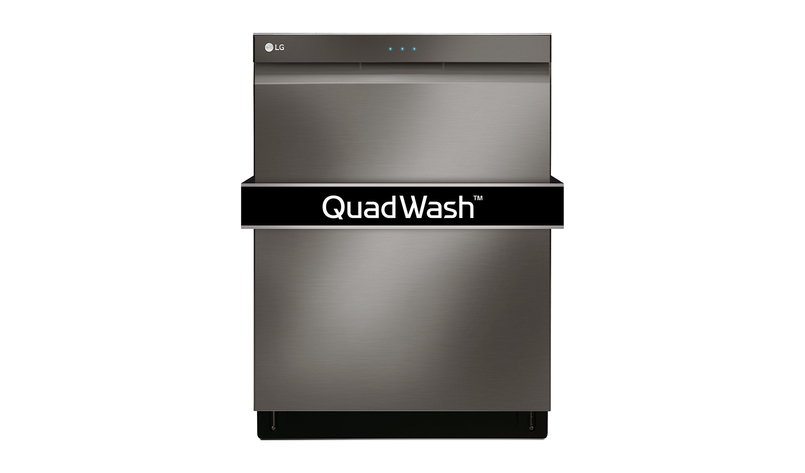 Front view of Top Control Dishwasher with QuadWash™ and Height Adjustable 3rd Rack LDP6797BD