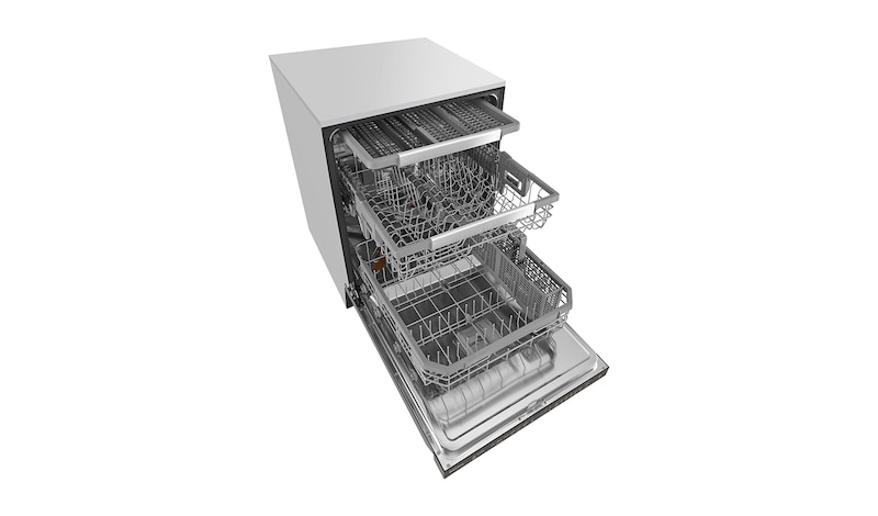 LG Top Control Dishwasher with QuadWash™ and Height Adjustable 3rd Rack, LDP6797BD
