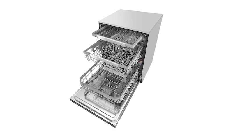 LG Top Control Dishwasher with QuadWash™ and Height Adjustable 3rd Rack, LDP6797BD