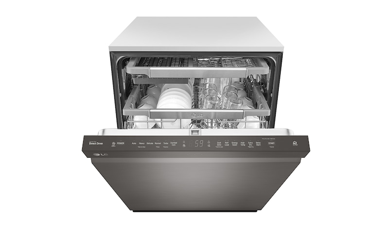 LG Top Control Dishwasher with QuadWash™ and Height Adjustable 3rd Rack, LDP6797BD