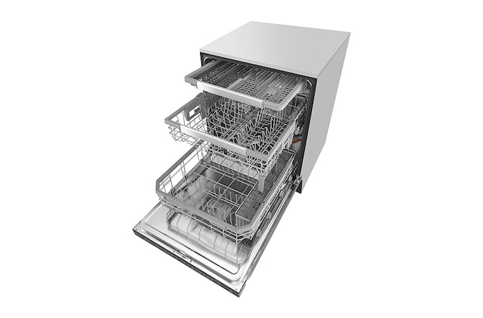 LG Top Control Dishwasher with QuadWash™ and Height Adjustable 3rd Rack, LDP6797BD