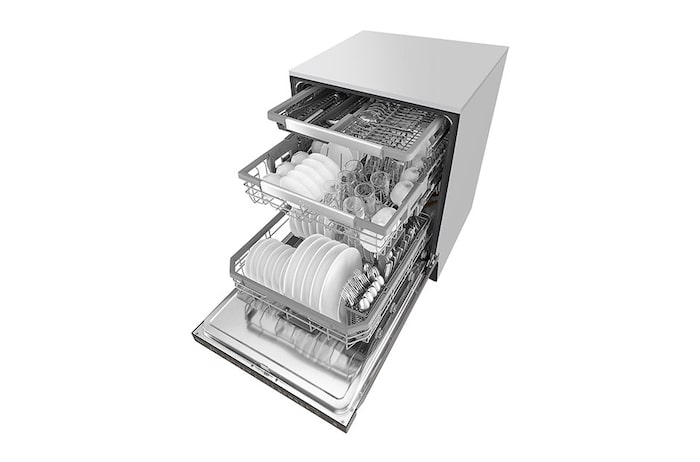 LG Top Control Dishwasher with QuadWash™ and Height Adjustable 3rd Rack, LDP6797BD