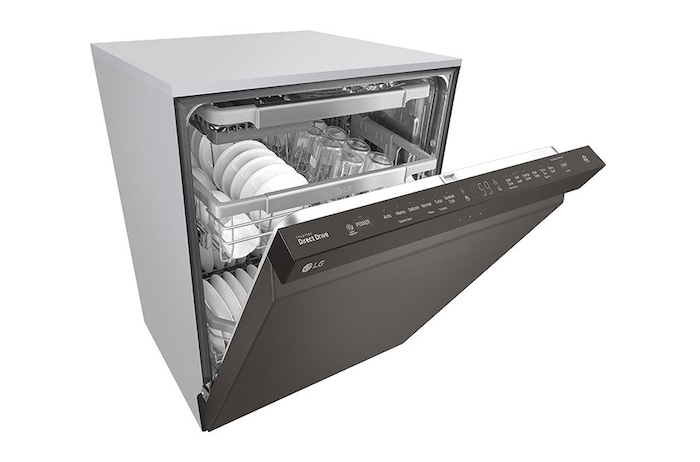 LG Top Control Dishwasher with QuadWash™ and Height Adjustable 3rd Rack, LDP6797BD