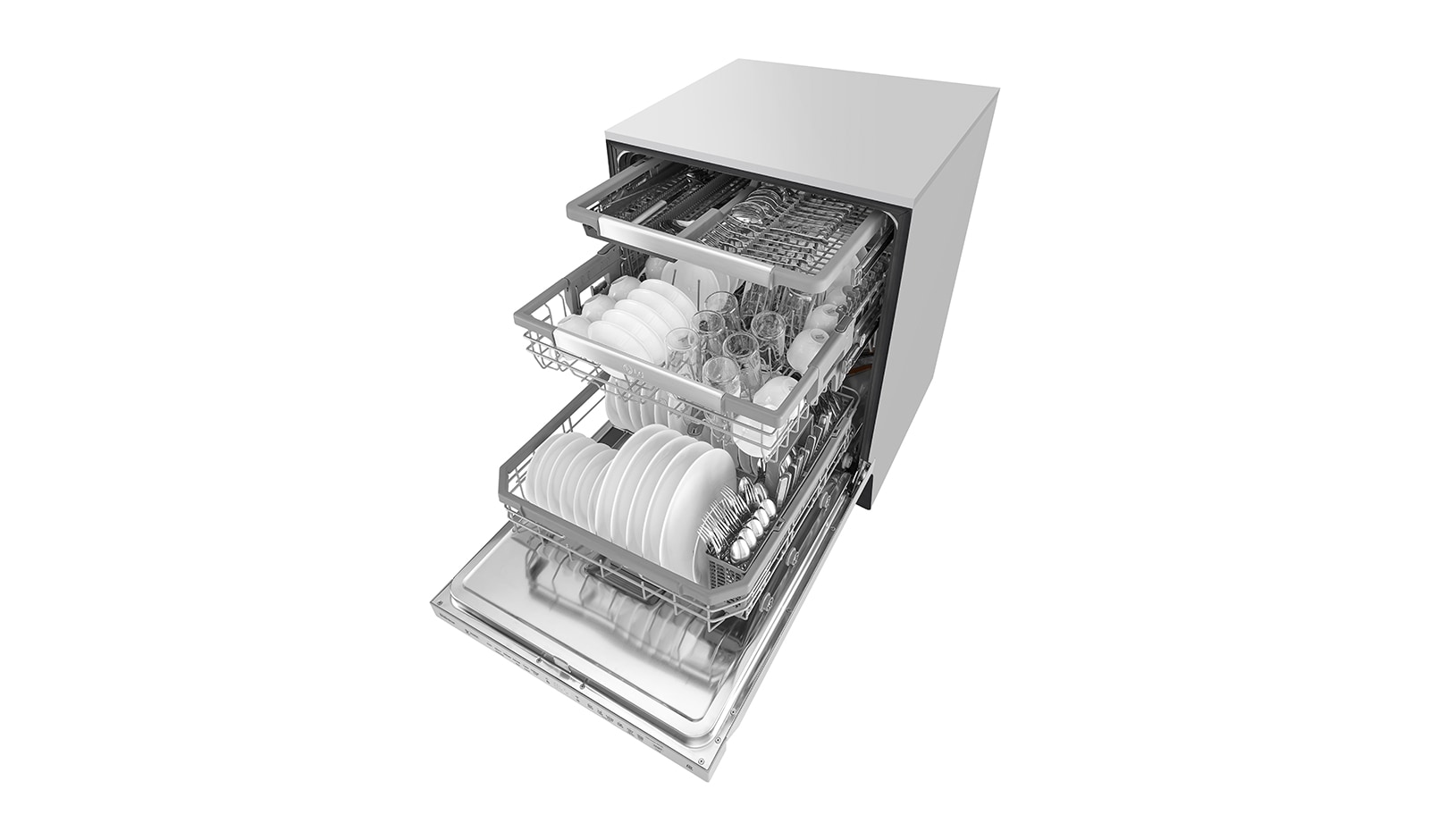 LG Smudge Resistant Top Control Dishwasher with QuadWash®, WiFi Connectivity and 3rd Rack, LDP6797SS