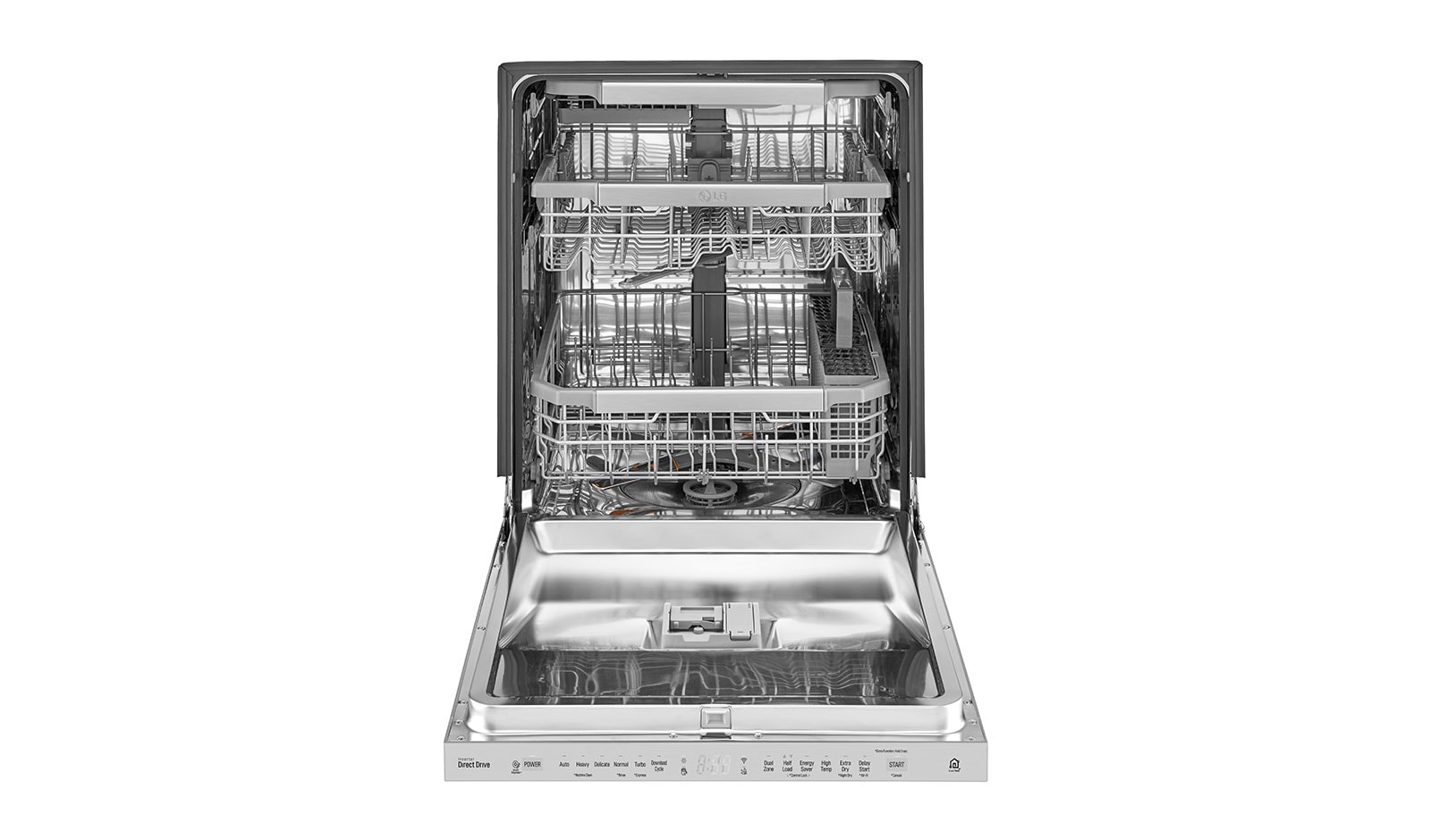 LG Top Control Dishwasher with QuadWash™ and Height Adjustable 3rd Rack, LDP6797ST