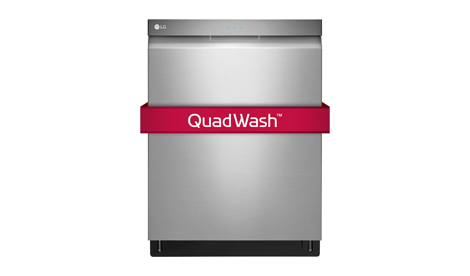 Front view of Top Control Dishwasher with QuadWash™ and Height Adjustable 3rd Rack LDP6797ST