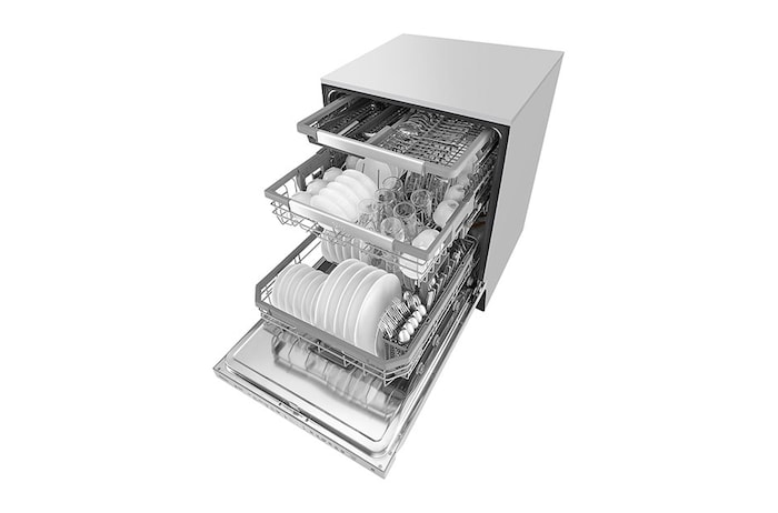 LG Top Control Dishwasher with QuadWash™ and Height Adjustable 3rd Rack, LDP6797ST