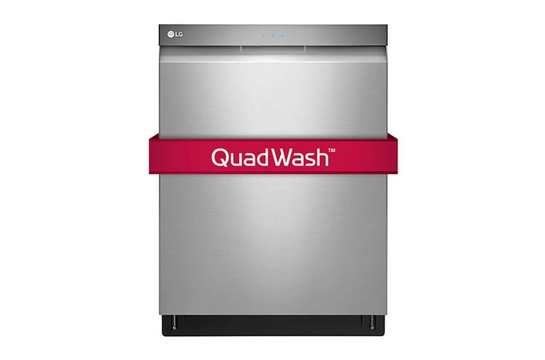 Front view of Top Control Dishwasher with QuadWash™ and Height Adjustable 3rd Rack LDP6797ST