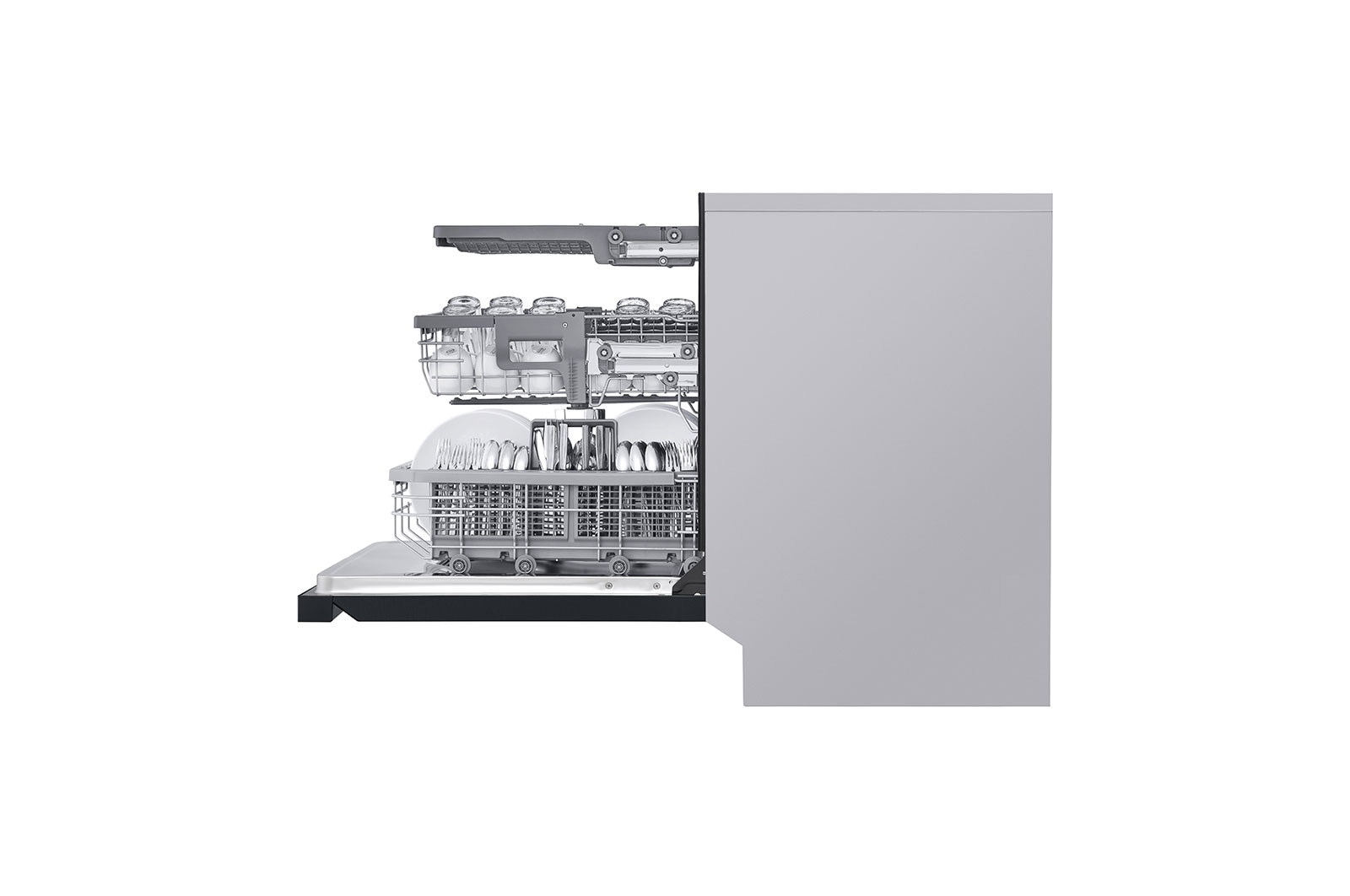 LG Matte Black Top Control Dishwasher with TrueSteam®, QuadWash® and 3rd Rack, LDP6809BM