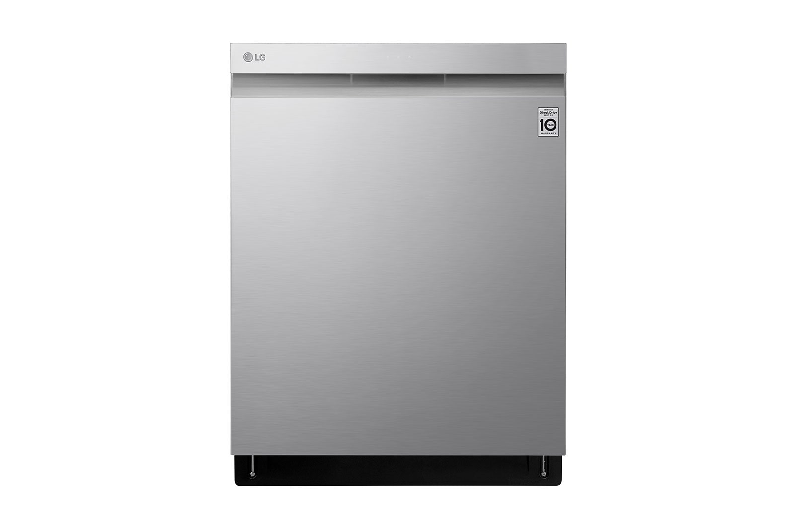 Front view of Smudge Resistant Top Control Dishwasher with TrueSteam®, QuadWash® and 3rd Rack LDP6809SS