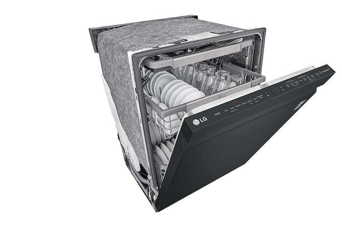 LG Matte Black Top Control Dishwasher with TrueSteam®, QuadWash® and 3rd Rack, LDP6810BM
