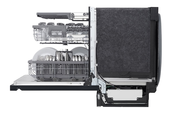LG Matte Black Top Control Dishwasher with TrueSteam®, QuadWash® and 3rd Rack, LDP6810BM