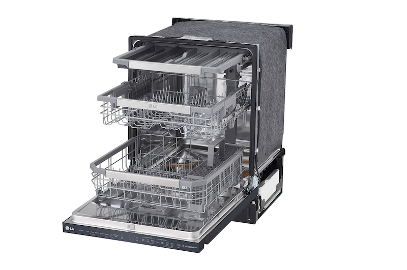 LG Matte Black Top Control Dishwasher with TrueSteam®, QuadWash® and 3rd Rack, LDP6810BM