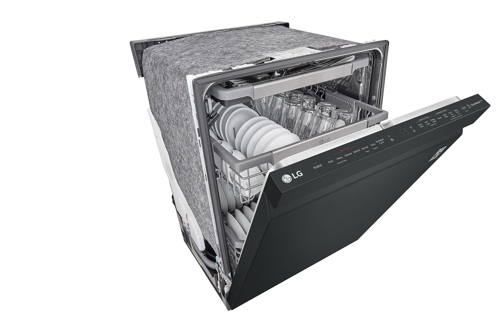 LG Matte Black Top Control Dishwasher with TrueSteam®, QuadWash® and 3rd Rack, LDP6810BM