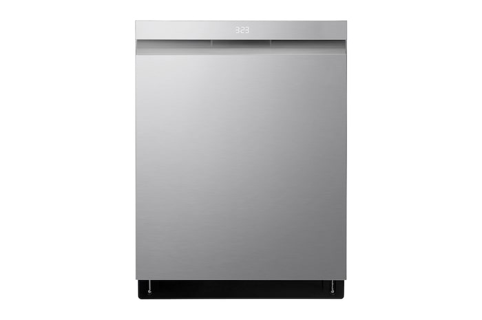Front view of 24" TrueSteam®, QuadWash® & Dynamic Dry™ 44 dB, Top Control, Stainless, LG Dishwasher - LDPH6762S | LG Canada