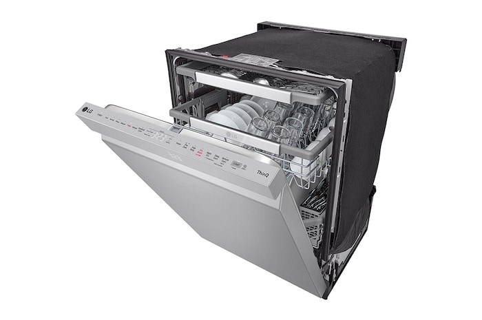 LG 24" TrueSteam®, QuadWash® & Dynamic Heat Dry™ 42 dB, Top Control, Stainless, LG Dishwasher, LDPH7972S