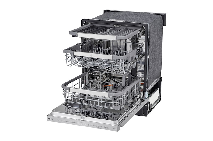 LG 24" QuadWash® & Dynamic Dry™ 44 dB, Top Control, Stainless, LG Dishwasher, LDPM6762S